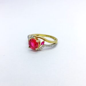 BRANDED FANCY REAL DIAMOND RING