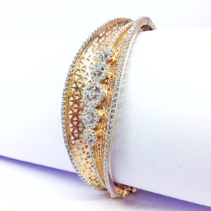DESIGNED FANCY ROSE GOLD KADA BRACELET
