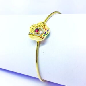 FANCY FLOWER GOLD KADA BRACELET