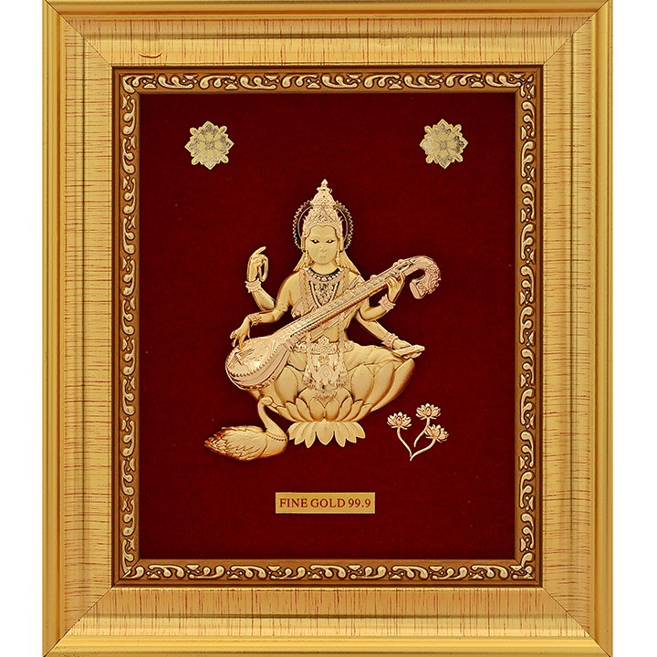 SARASWATIJI 999 GOLD FRAME