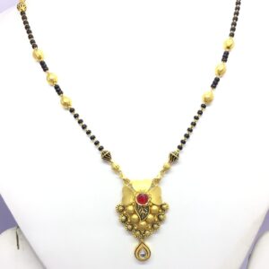FANCY ANTIQUE JADTAR GOLD MANGALSUTRA