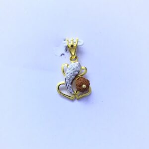 GANESHJI FANCY GOLD PENDANT WITH RUDRAKSHA
