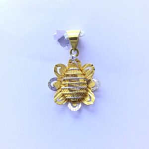 designed gold flower pendant