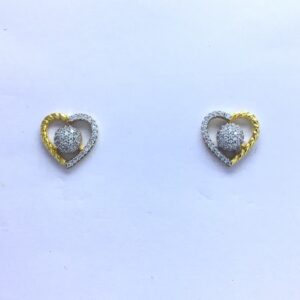 designing heart fancy gold earrings