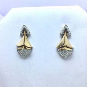 branded fancy rose gold earrings