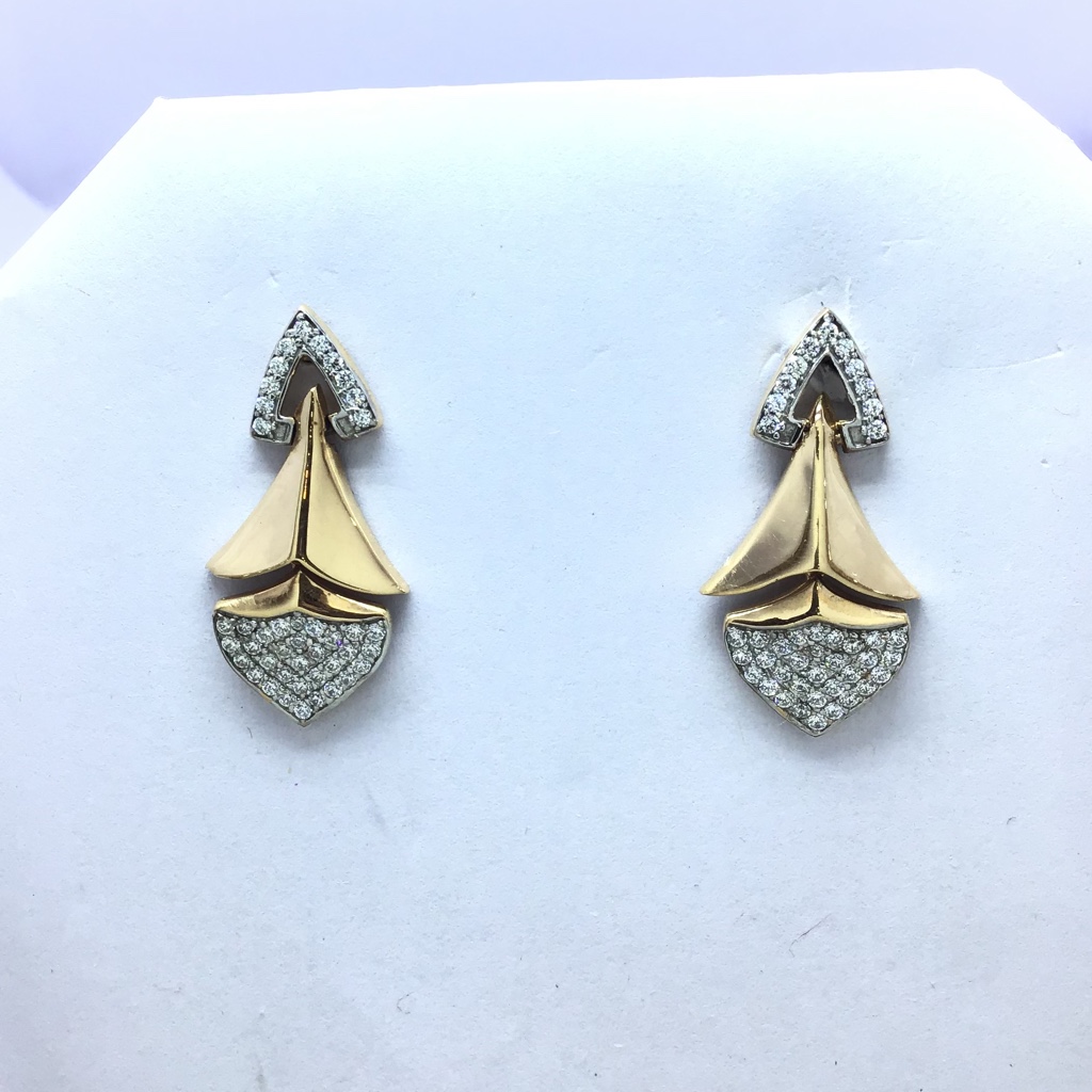 branded fancy rose gold earrings