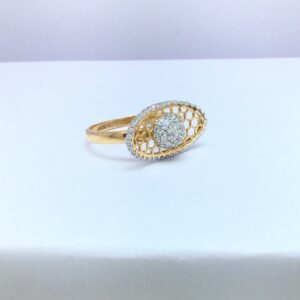 designing fancy ladies rose gold ring