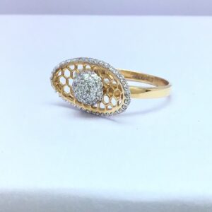 designing fancy ladies rose gold ring