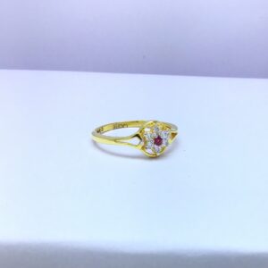 fancy star gold ladies ring