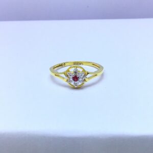 fancy star gold ladies ring