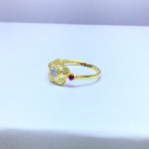 designing fancy star gold ladies ring