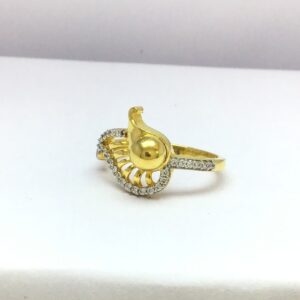 designing fancy ball gold ladies ring