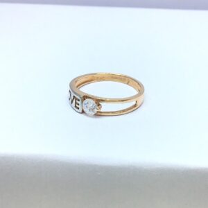 fancy rose gold ladies ring