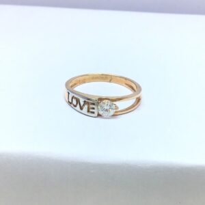 fancy rose gold ladies ring