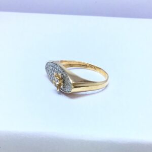 fancy rose gold flower ladies ring