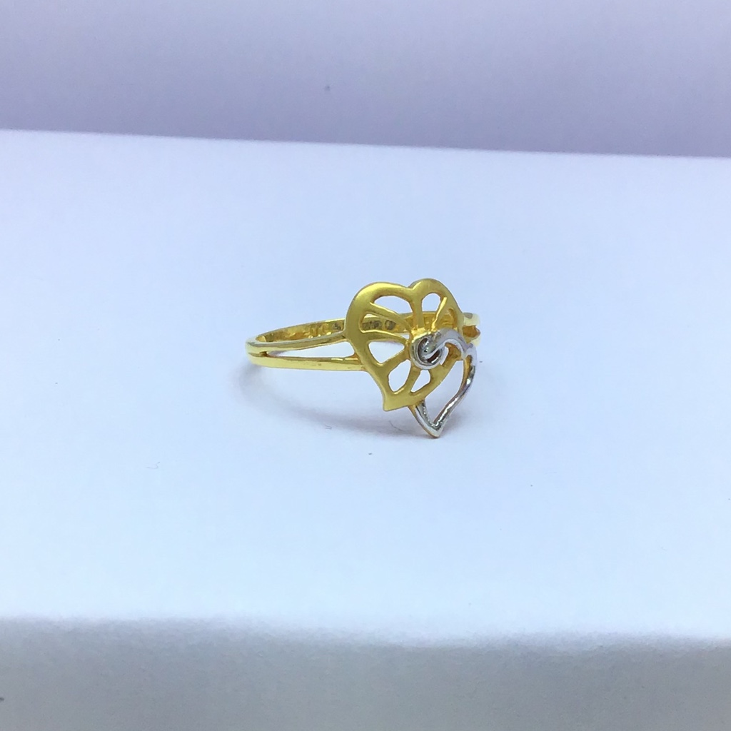 designing heart fancy gold ladies ring - Image 3