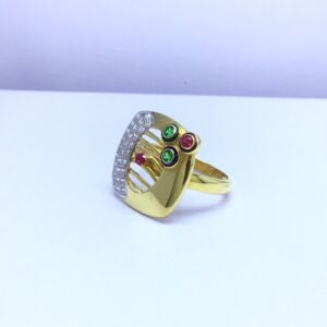 designing fancy square gold ladies ring