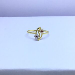 designing fancy flower gold ladies ring