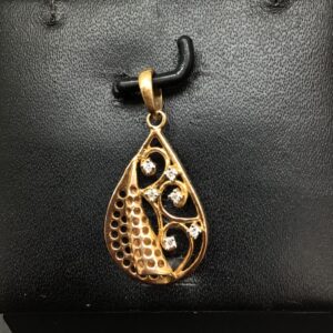 Real diamond fancy pendant set