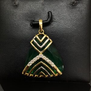 Real diamond fancy Stone pendant set