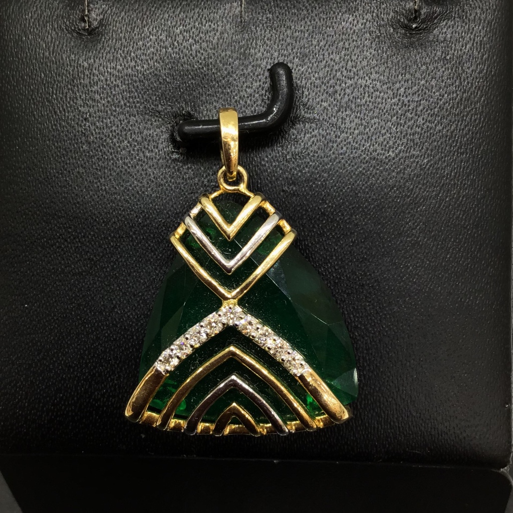 Real diamond fancy Stone pendant set - Image 3
