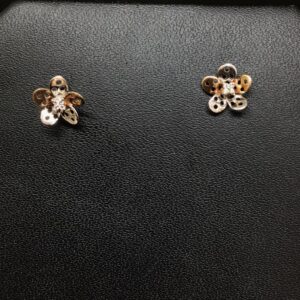 Real diamond fancy Flower pendant set