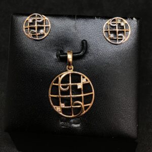 real diamond fancy pendant set
