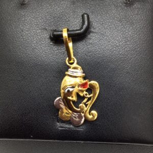 Designed gold ganeshji pendant