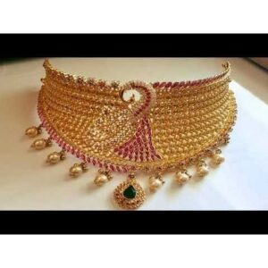 Artificial Kundan Jadtar Bridal Necklace