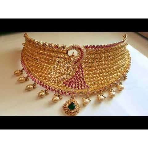 Artificial Kundan Jadtar Bridal Necklace
