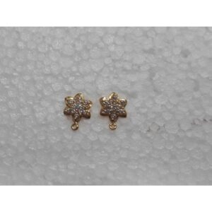 18KT Flower Shape Ladies Gold Earring