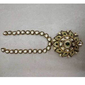 916 Gold Polki Necklace For Ladies