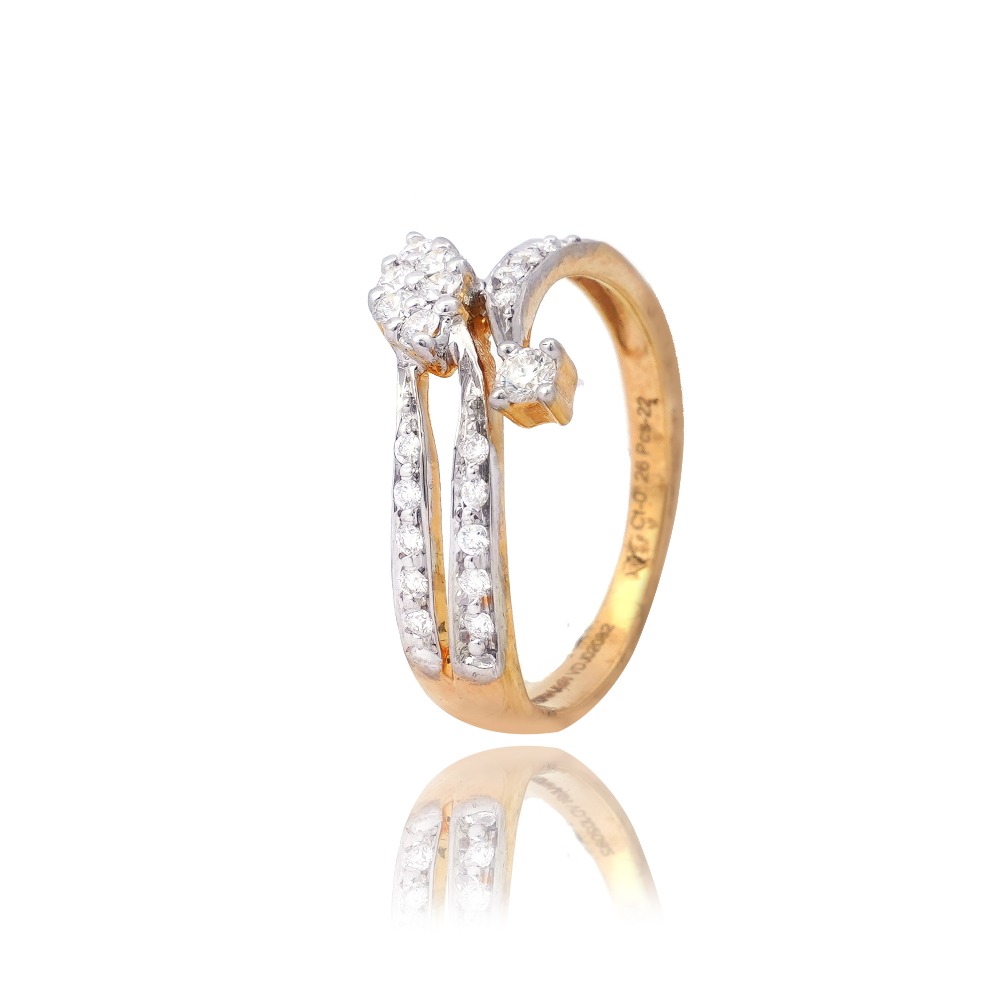 916 Gold Engagement Ring - Image 3