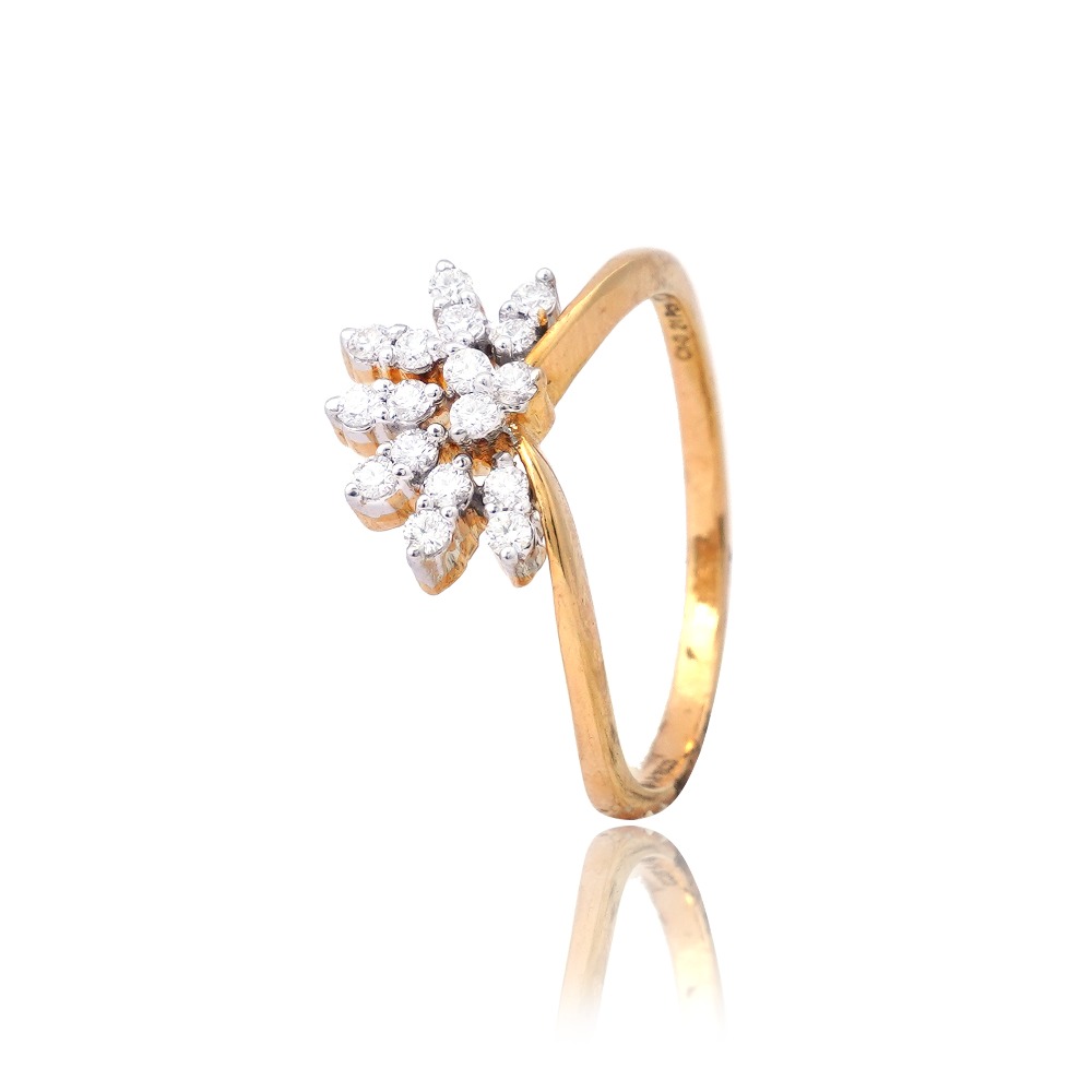 22Kt Gold Designer Diamond Ring - Image 4