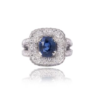 Silver Blue Stone Ring