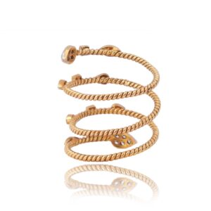 22K Gold Spring Design Diamond Ring