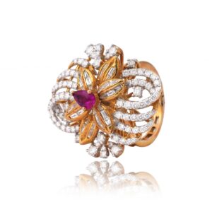 916 Gold Attractive Diamond Ring