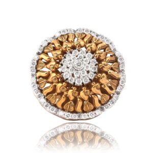 916 Gold Rajputani Hallmark Diamond Ring