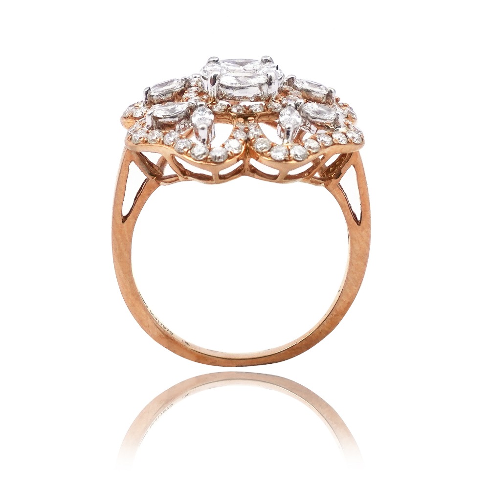 916 Gold Antique Design Diamond Ring - Image 4
