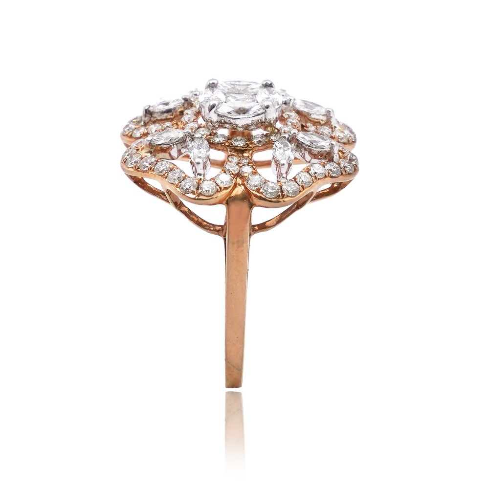 916 Gold Antique Design Diamond Ring - Image 3