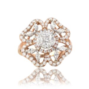 916 Gold Antique Design Diamond Ring