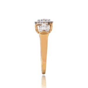 22KT Gold Simple Diamond Design Ring