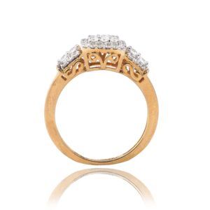 22KT Gold Simple Diamond Design Ring