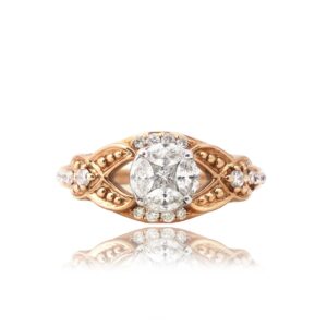 916 Gold Hallmark Light Weight Diamond Ring