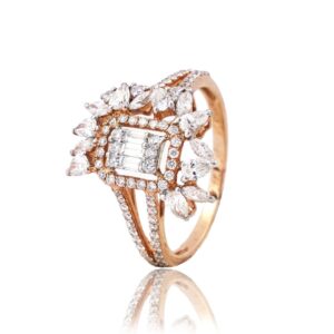 916 Gold New Stylish Diamond Design Ring For Women