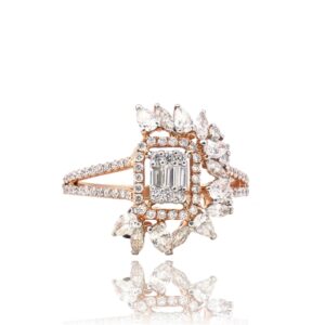 916 Gold New Stylish Diamond Design Ring For Women