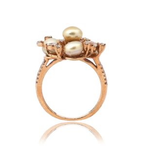 22KT Gold Unique Diamond  Design Ring