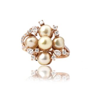 22KT Gold Unique Diamond  Design Ring