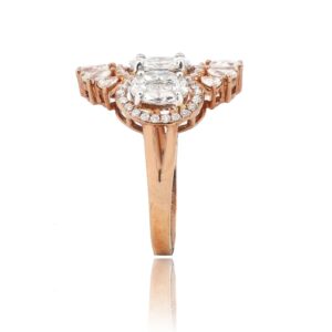 Rose Gold Attractive Design Diamond Ring