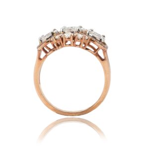 Rose Gold Attractive Design Diamond Ring